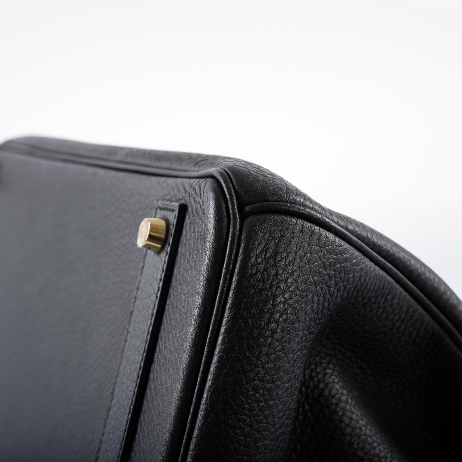 Hermès HSS Birkin 40 Black Togo with Blue Royal Interior Gold Hardware