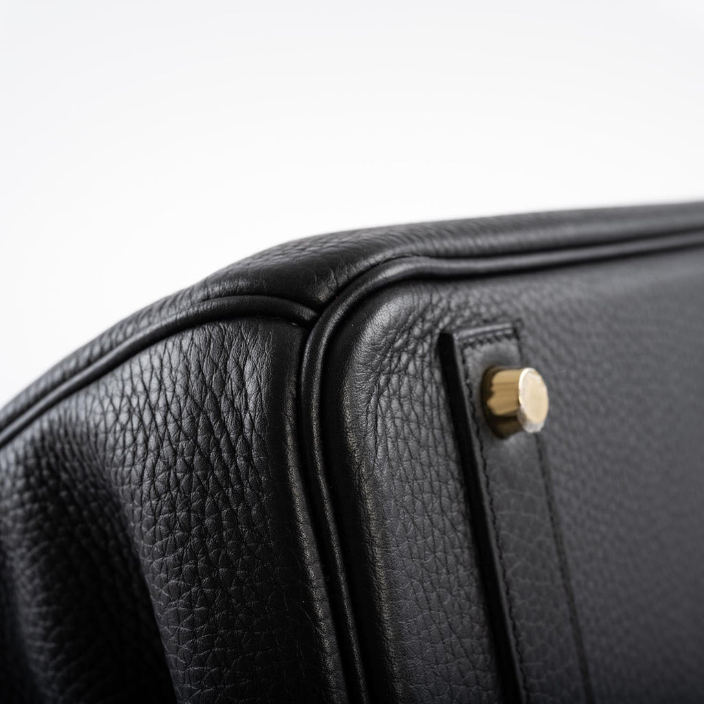 Hermès HSS Birkin 40 Black Togo with Blue Royal Interior Gold Hardware