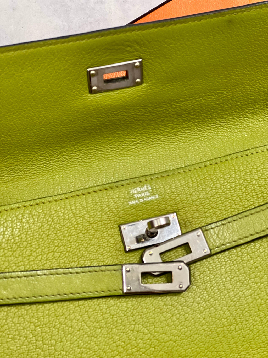 HERMÈS Kelly Long Chevre Mysore Wallet
