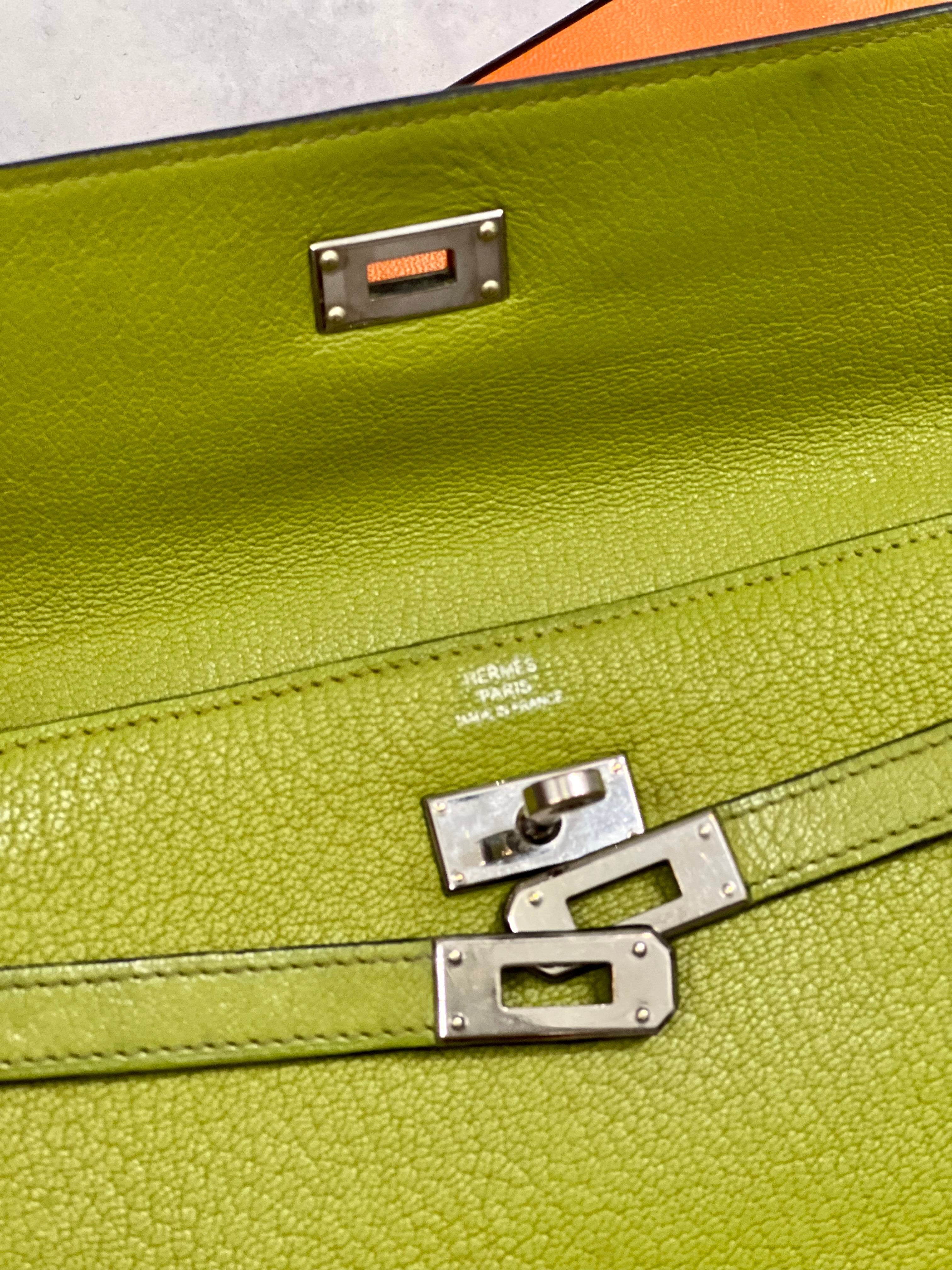 HERMÈS Kelly Long Chevre Mysore Wallet