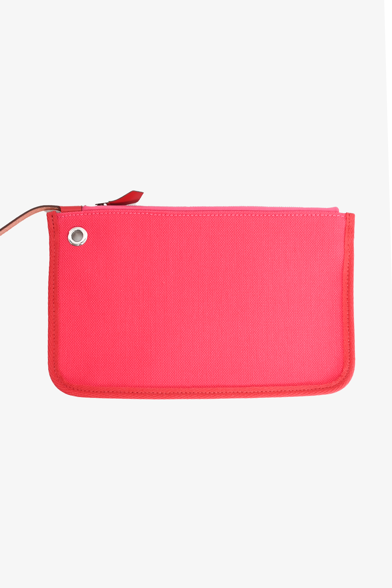Hermès 2022 Red/Pink Canvas/Leather Toile Militaire Laque Herbag 31