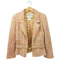 Chanel 01A Multicolor Wool Tweed Cropped Belted Jacket - 38