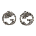 Gucci Interlocking G Metal Earrings Silver