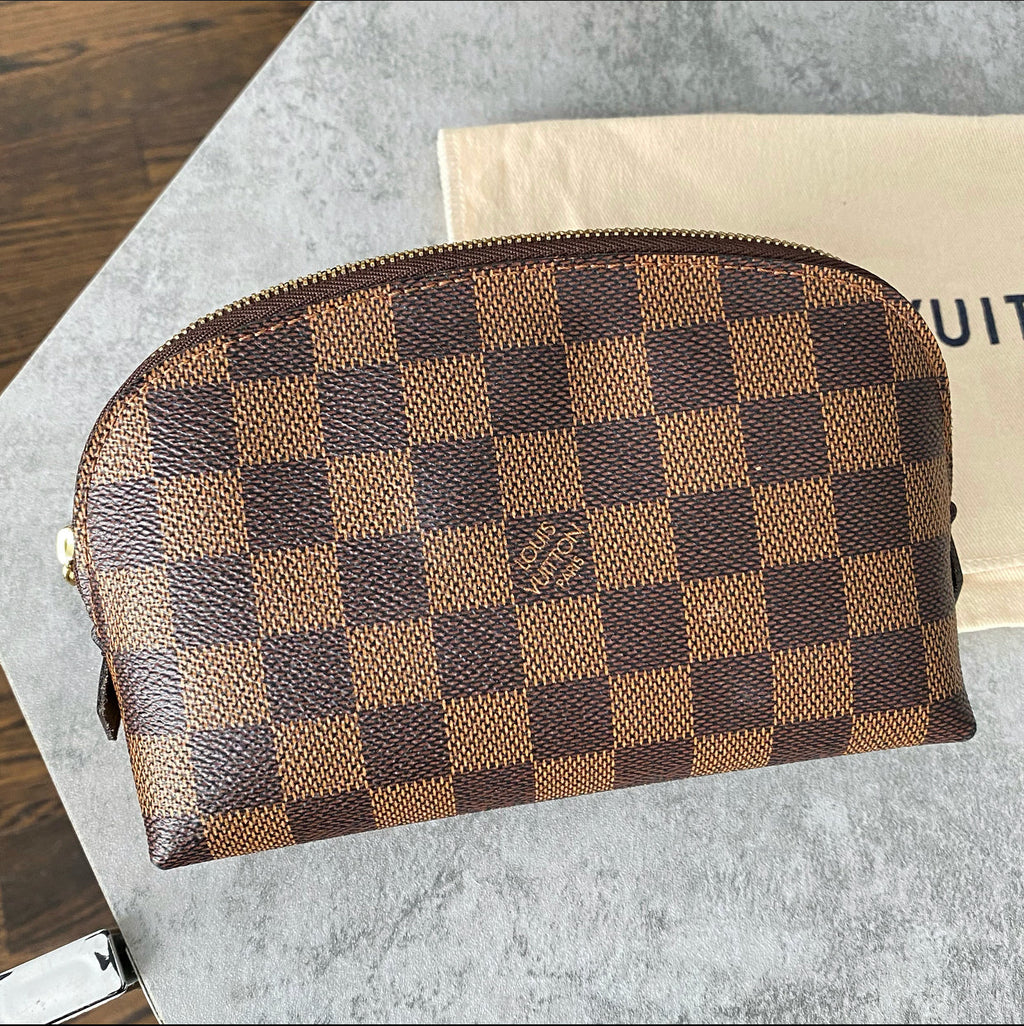 Louis Vuitton Damier Ebene Canvas Small Cosmetic Pouch