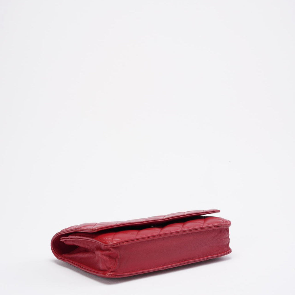 Chanel Red Lambskin Wallet on Chain (WOC) 2011