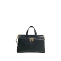 Chanel Black Quilted Caviar Leather Straight Line Tote Bag