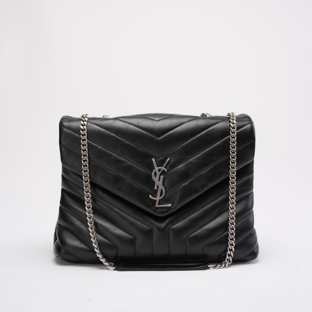 Saint Laurent Black Loulou Medium Shoulder Bag 2021