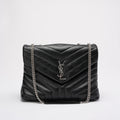 Saint Laurent Black Loulou Medium Shoulder Bag 2021