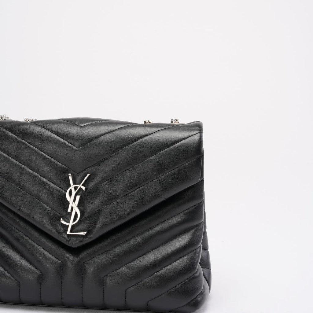 Saint Laurent Black Loulou Medium Shoulder Bag 2021