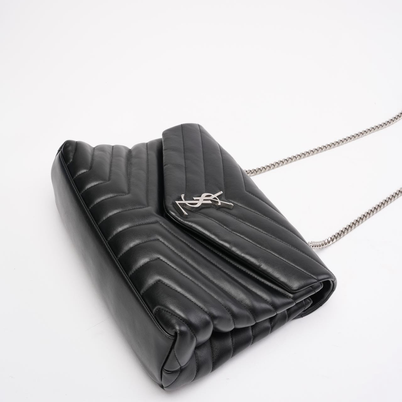 Saint Laurent Black Loulou Medium Shoulder Bag 2021