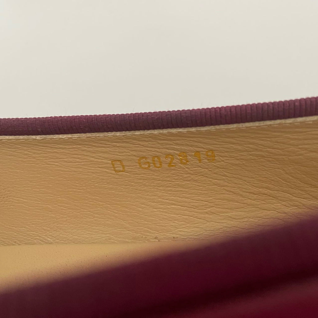Chanel Ballerinas Ballet Flats In Burgundy and Black Size 40