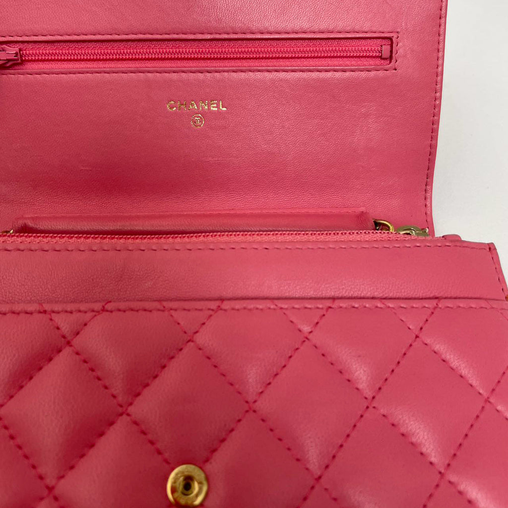 Chanel Boy Wallet on Chain (woc) Pink