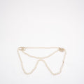 Chanel Gold Tone Faux Pearl CC Waist Belt