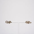 Chanel Gold Metal And Crystal Logo Letter Stud Earrings