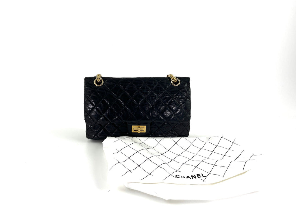 CHANEL Black 225 2005 Reissue 2.55 Leather Crossbody Bag