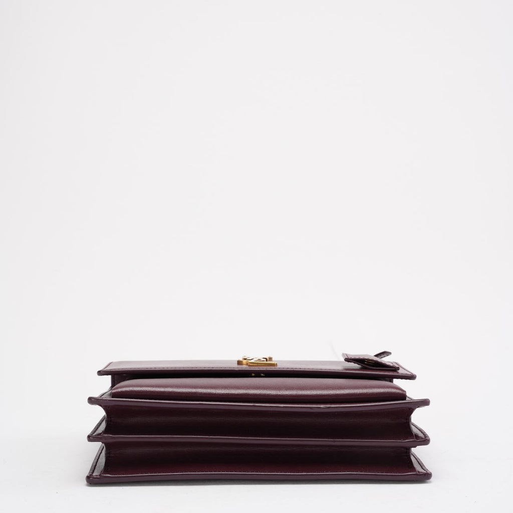 Saint Laurent Burgundy Calfskin Medium Monogram Sunset 2018