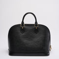 Louis Vuitton Black Vintage Epi Leather Alma PM Bag 1996