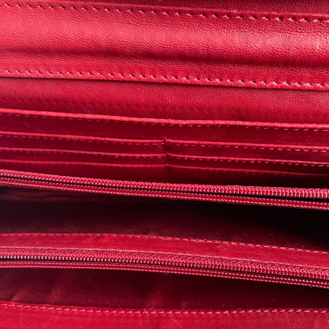 Chanel Timeless Wallet on Chain East West in Red