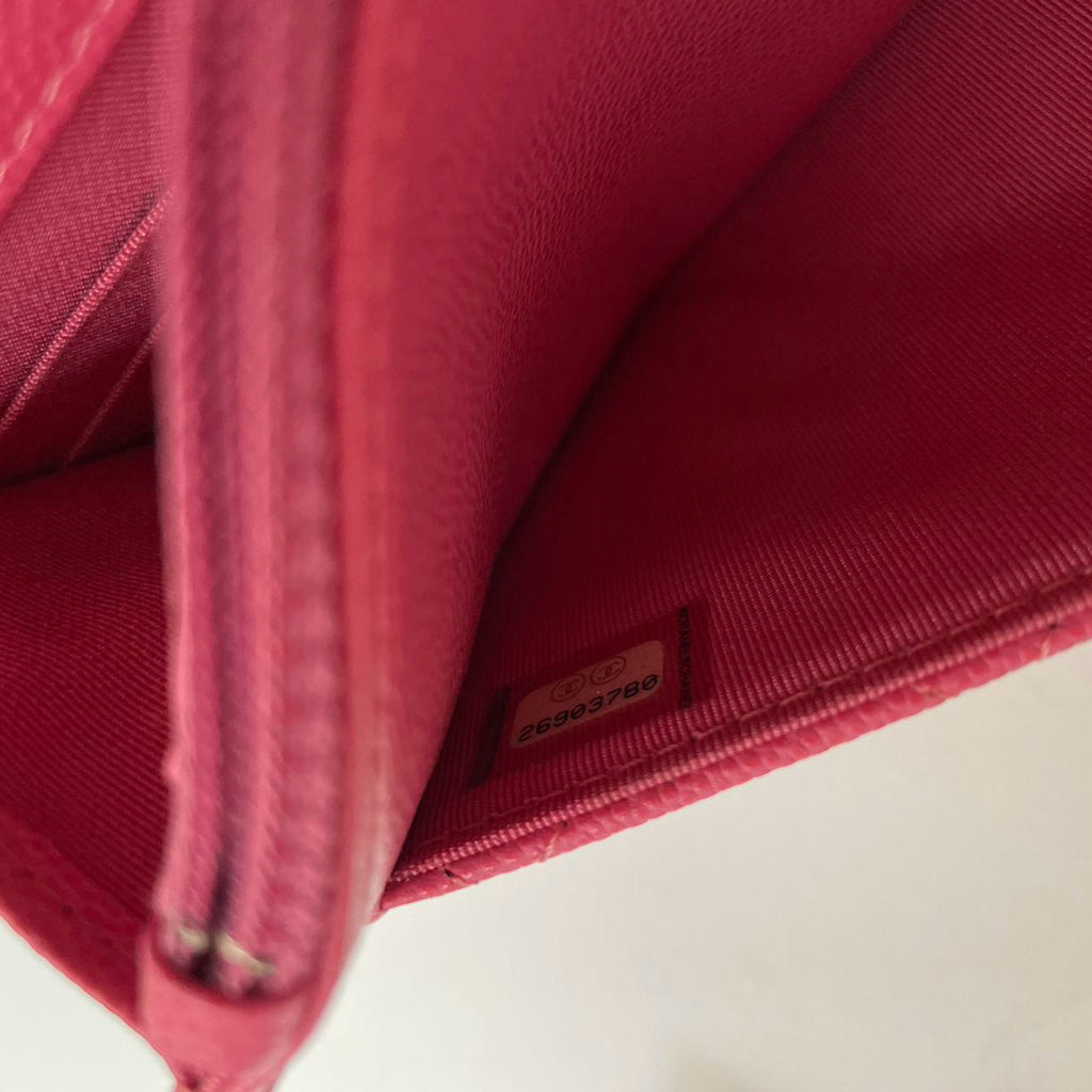 Chanel Timeless Wallet on Chain Hot Pink Caviar Leather