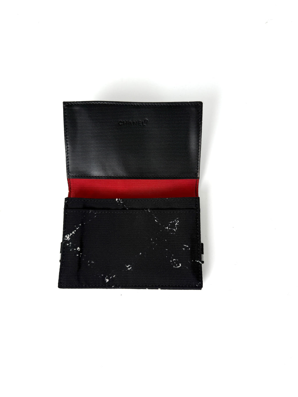 Vintage CHANEL Nylon Black White Small  Case