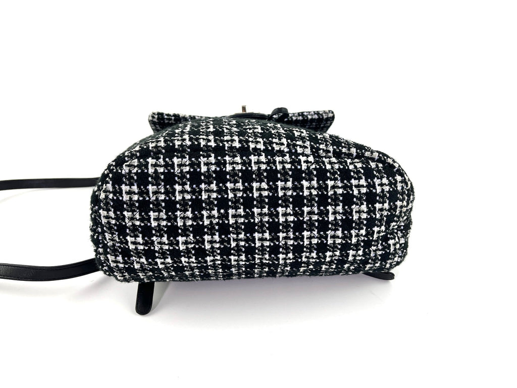 CHANEL Urban Spirit Tweed Black White Backpack