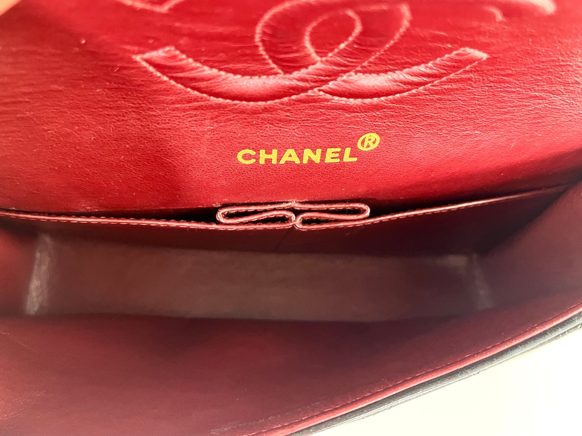Vintage CHANEL Medium Black Leather 1990’s Double Flap Bag