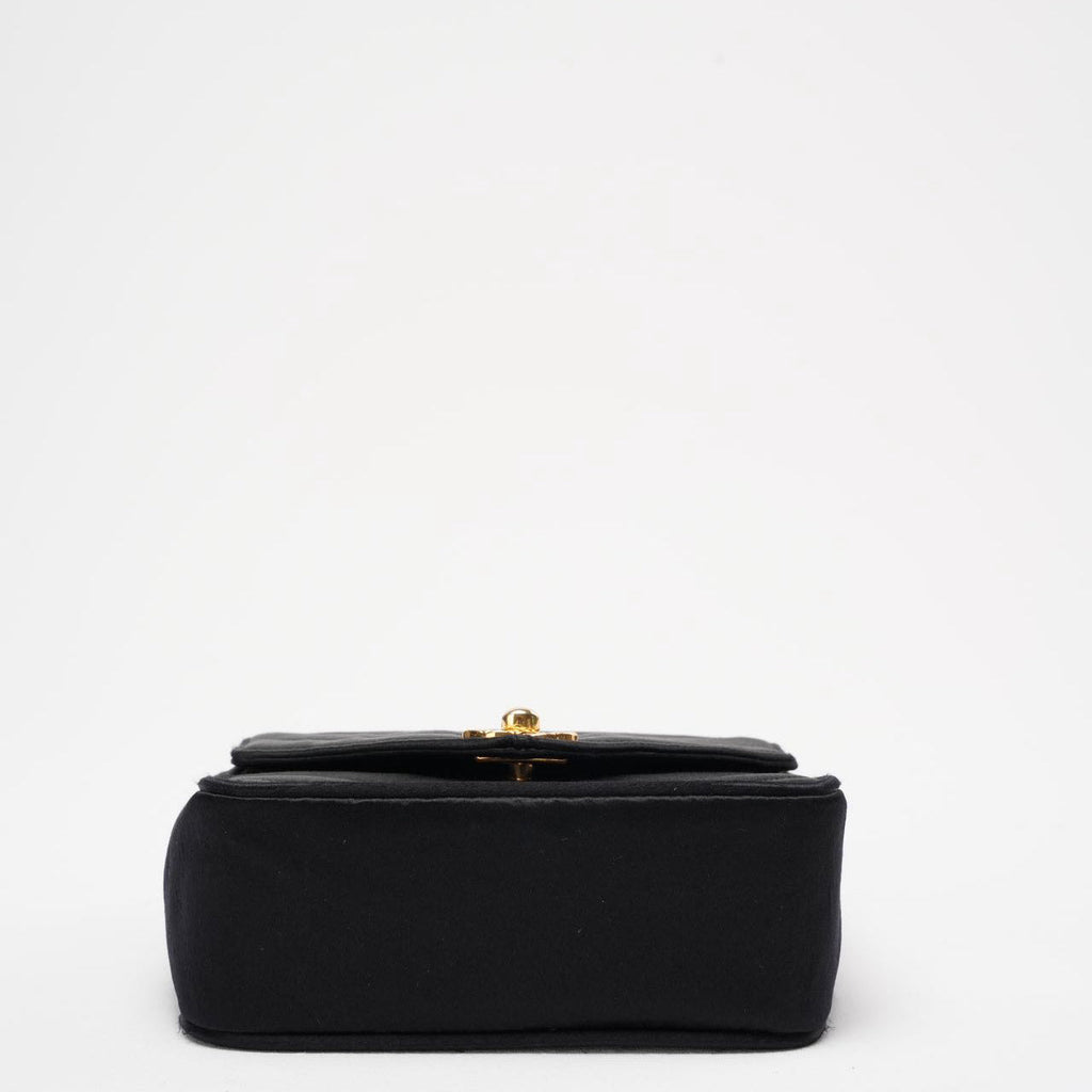 Chanel Timeless Chevron Mini Square Silk Dark Blue