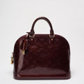 Louis Vuitton Burgundy Alma BB Vernissage Patent Leather
