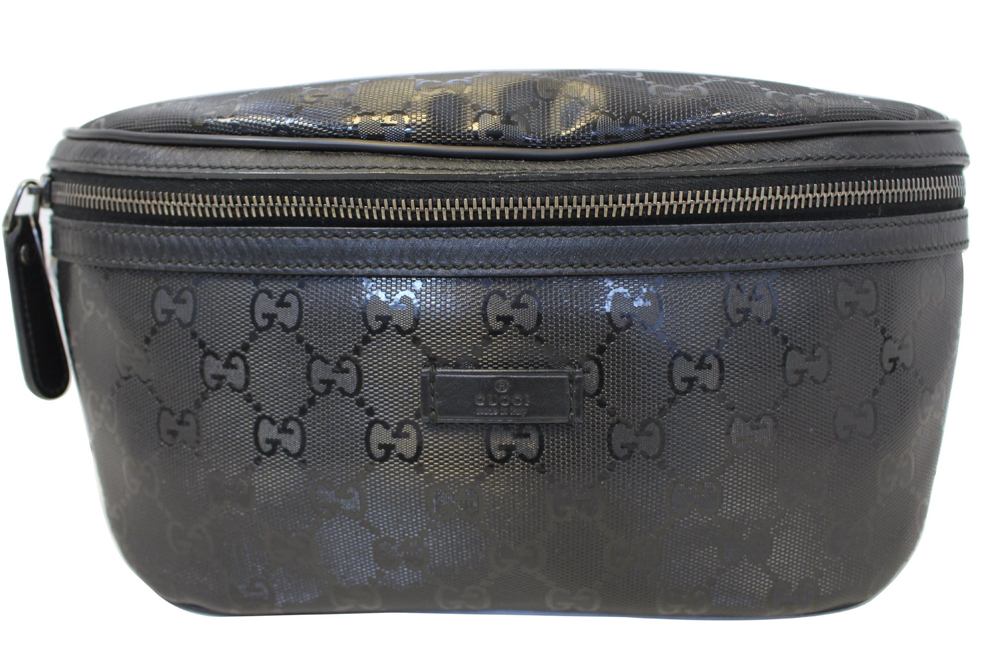 GUCCI GG Imprime Monogram Waist Bum Bag Black 233269