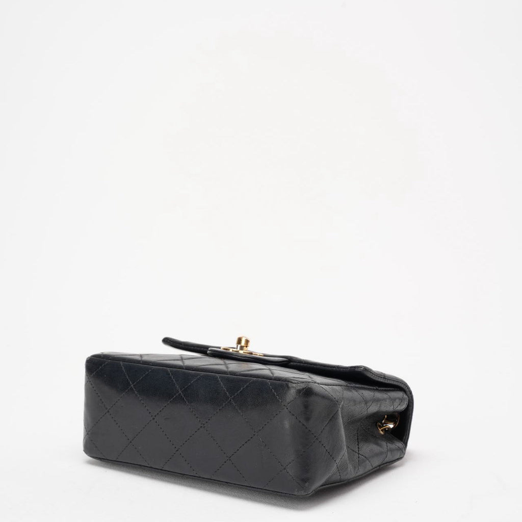 Chanel Black Vintage Mini Flap Square Bag 2000s