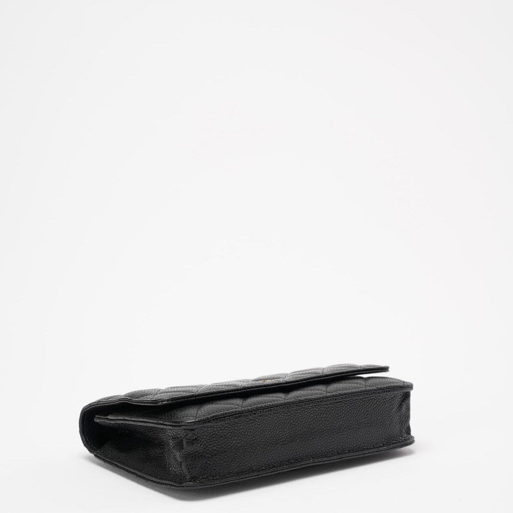 Chanel Black Classic Wallet on Chain WOC Bag Caviar 2013-2014