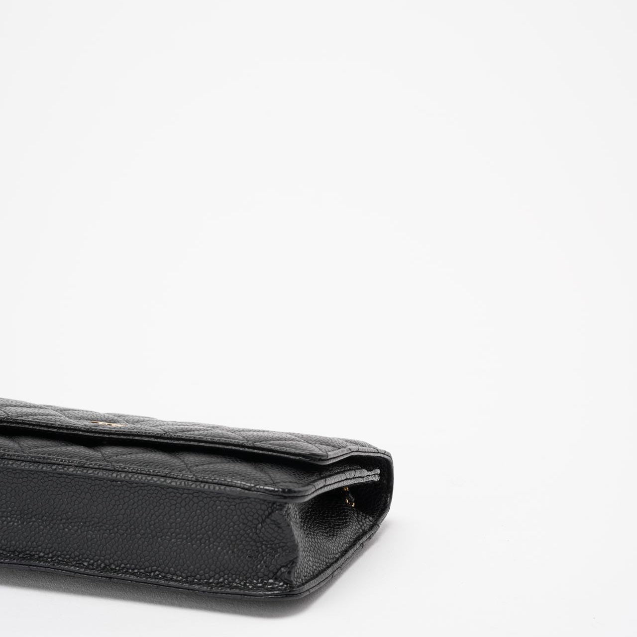 Chanel Black Classic Wallet on Chain WOC Bag Caviar 2013-2014