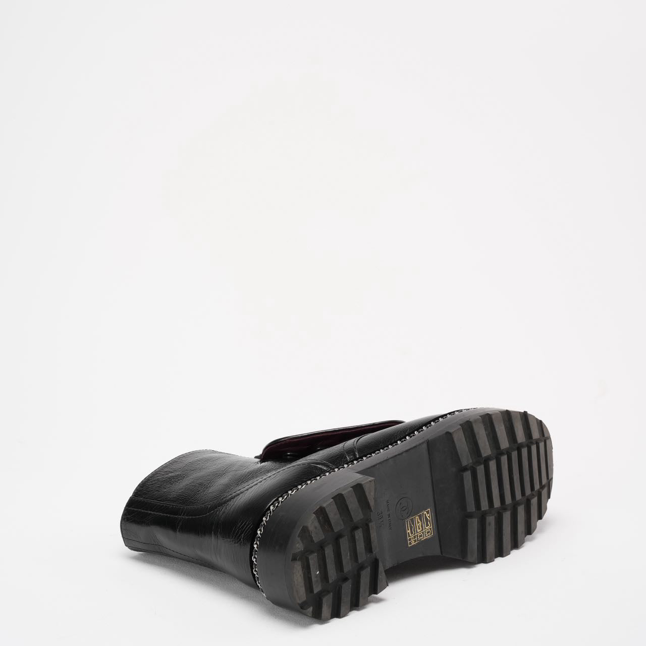 Chanel Black CC Pearl Detail Ankle Boots Size 39 ½