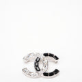 Chanel Marquise Crystal Star CC Brochure in Silver/Black