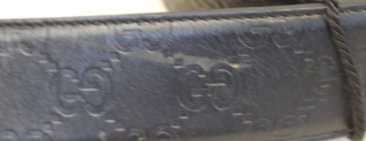 GUCCI Interlocking G Guccissima Leather Signature Belt Size 100/40