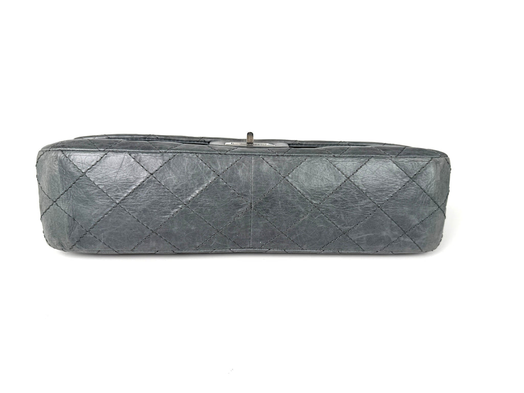 CHANEL Gray 227 2005 Reissue 2.55 Leather Shoulder Crossbody Bag