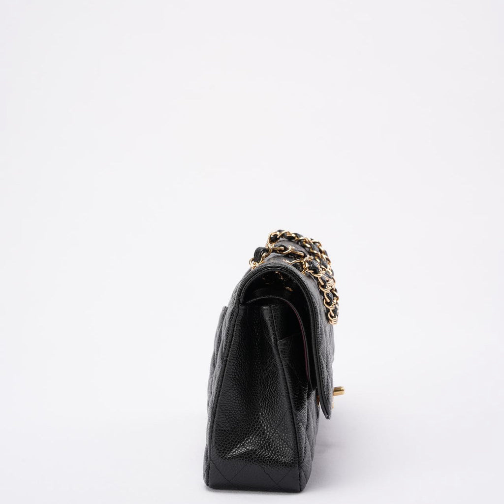 Chanel Black Classic Double Flap Bag Caviar