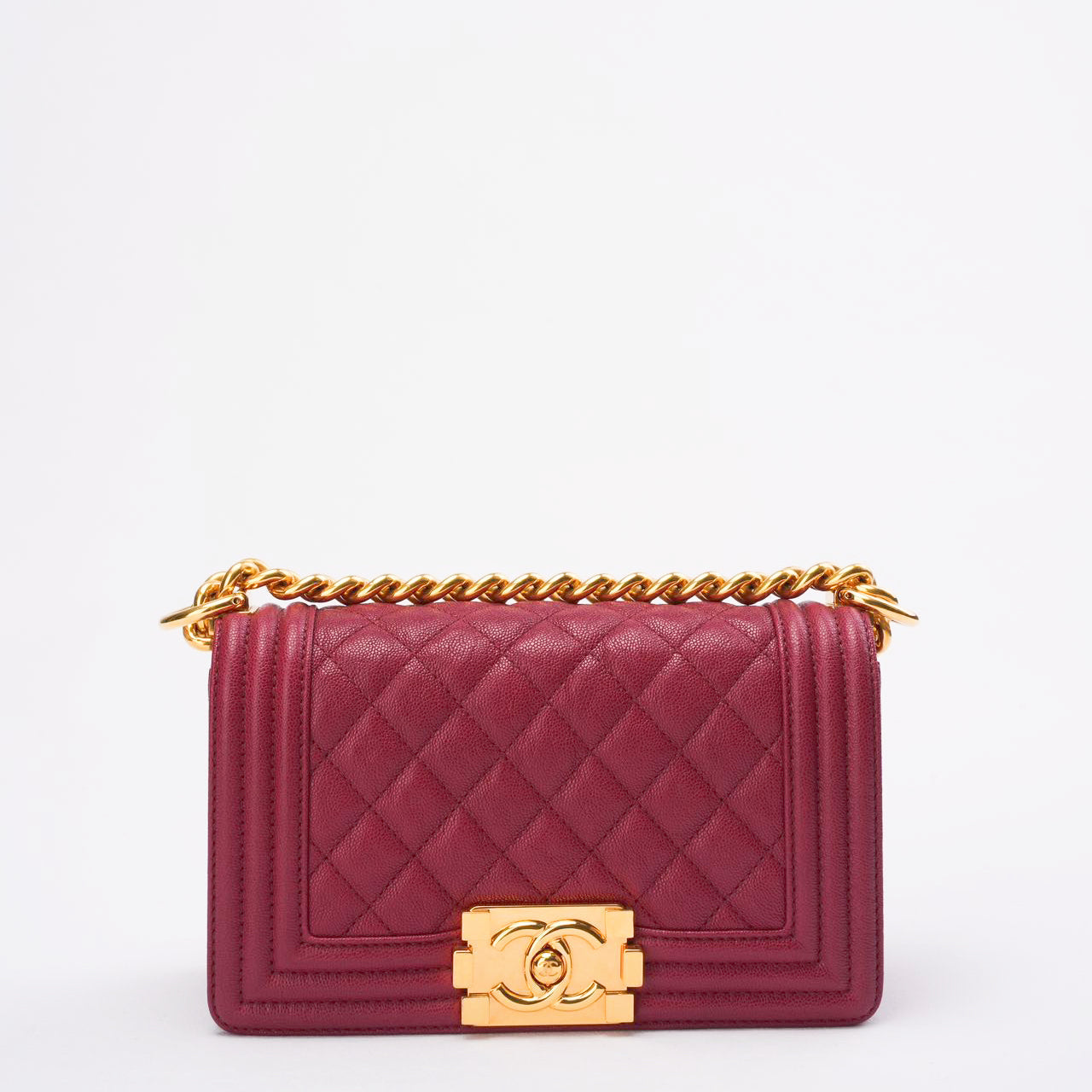 Chanel Burgundy Small Le boy Caviar 2018-2019