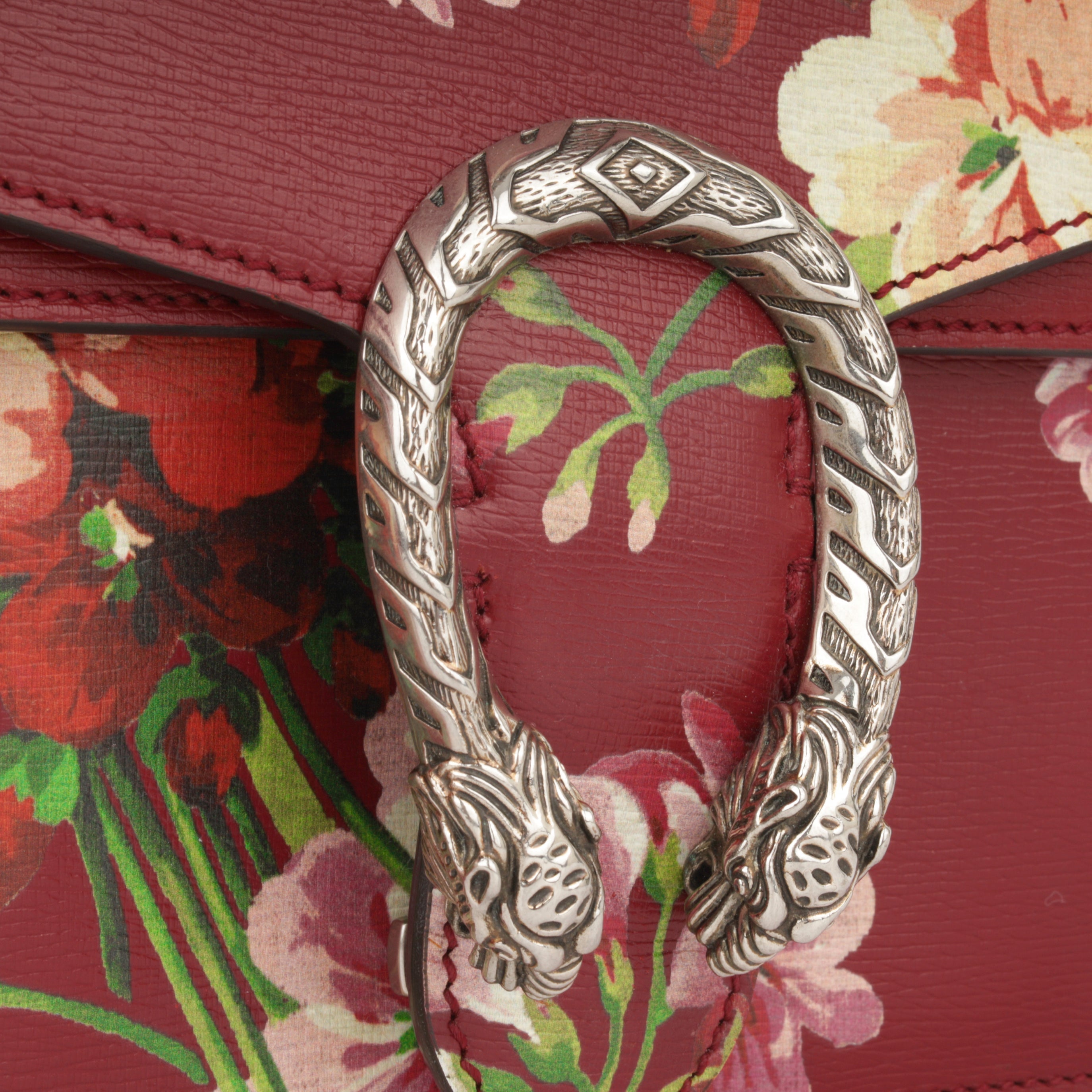 Gucci Small Dionysus -  Red Blooms Calfskin