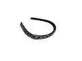 CHANEL Hollywood Hills Black Chain Link Leather CC Logo Headband