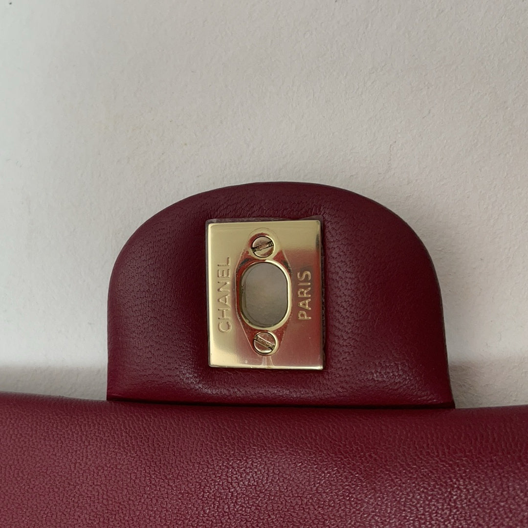 Chanel Burgundy Red Mini Classic Flap Bag 2021