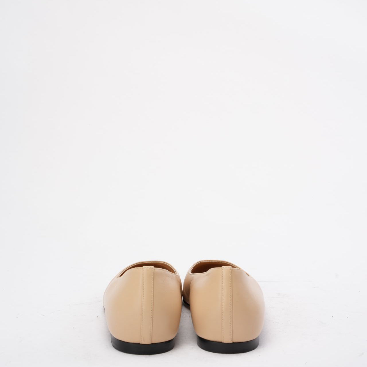 Chanel Beige/Black CC Cap Toe Ballet Flats Size 39.5
