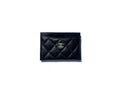 CHANEL 2022 Black Caviar Quilted  Holder Case