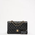 Chanel Black Classic Medium Double Flap Bag Lambskin 2014 Teil 1 (Copy)