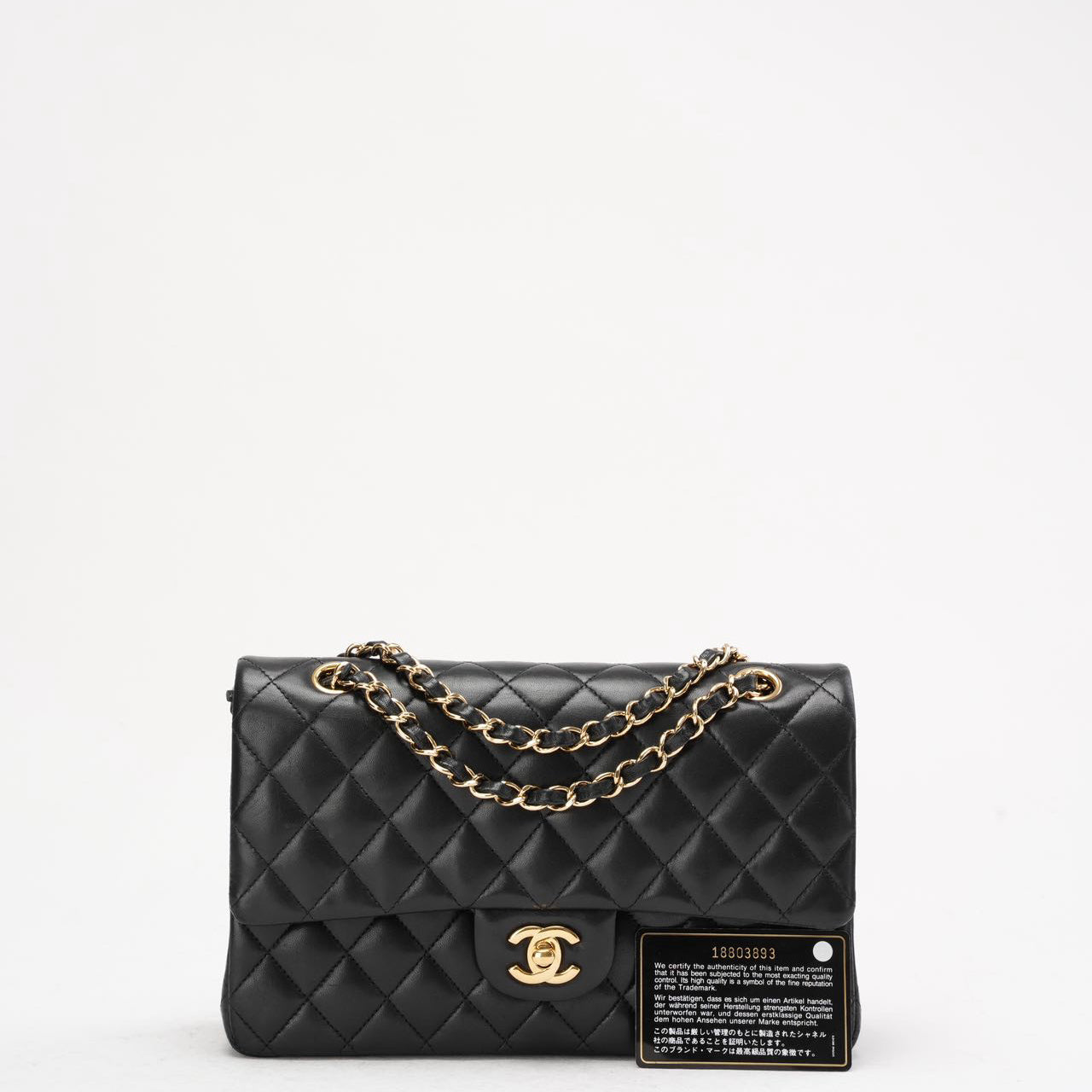 Chanel Black Classic Medium Double Flap Bag Lambskin 2014 Teil 1 (Copy) (Copy)