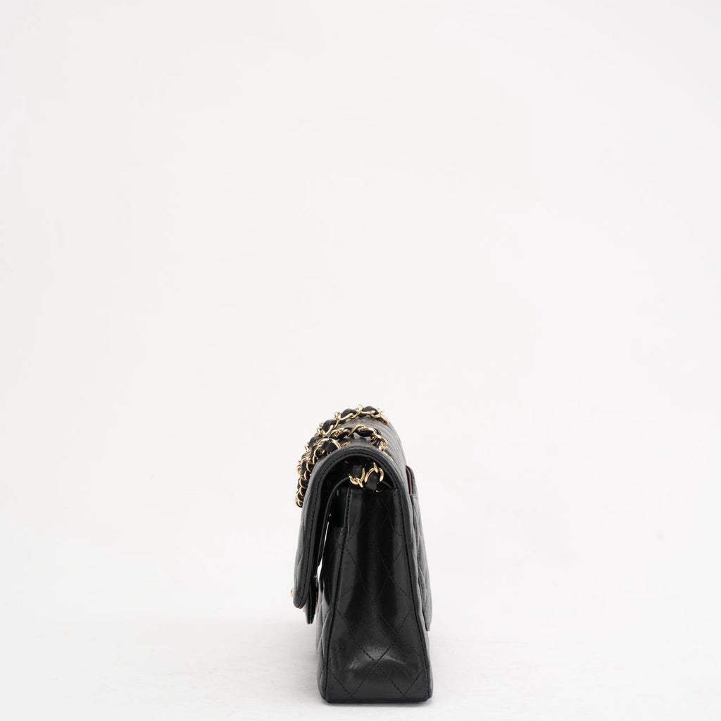Chanel Black Classic Medium Double Flap Bag Lambskin 2014 Teil 1 (Copy)