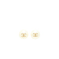 Chanel Giant Pearl With CC Logo Earring L