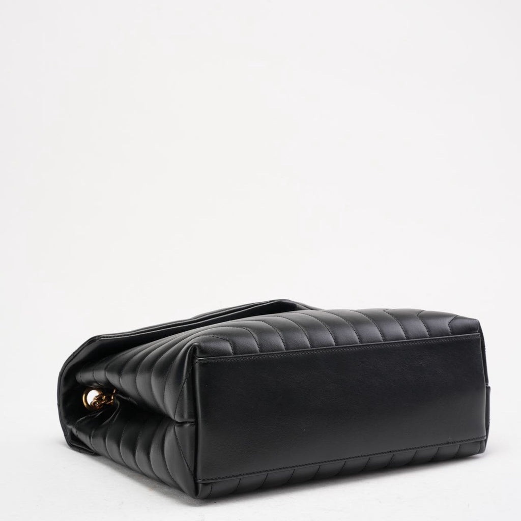 Saint Laurent Black Loulou Medium Shoulder Bag
