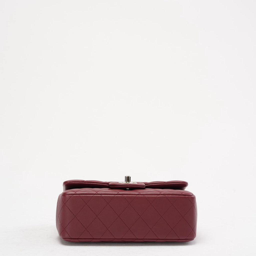 Chanel Burgundy Red Mini Tangle Classic Flap Bag 2020