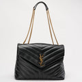 Saint Laurent Black Loulou Medium Shoulder Bag 2018